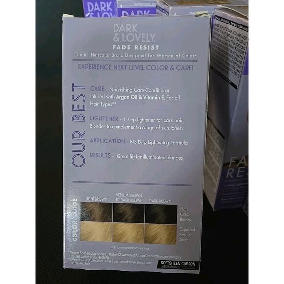 (lot of 6)Dark & Lovely 396 Luminous Blonde Hair Color Lightener Application Kit - Picture 3 of 7